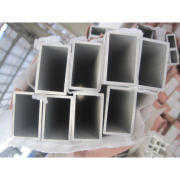 6061 t6 aluminium rectangle tube powder coating milky white color